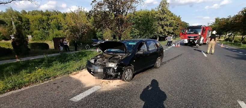 Zderzenie aut w miejscowości Topołowa