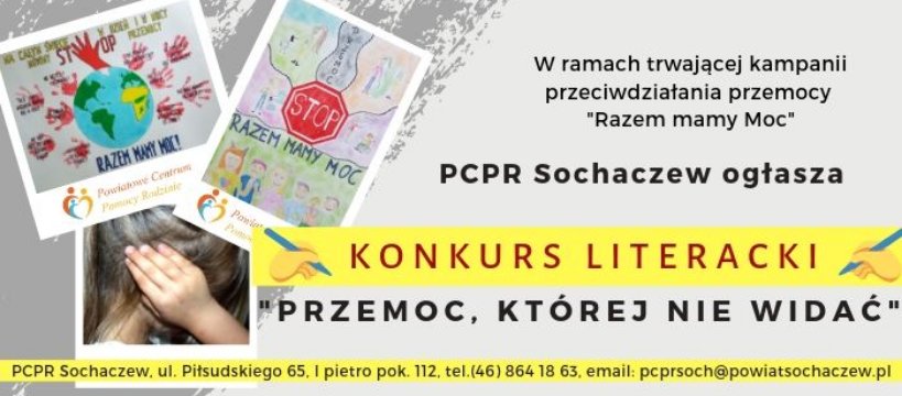 Konkurs literacki  "Przemoc, której nie widać"