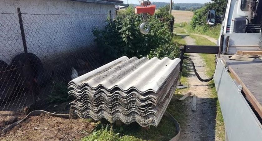 Gmina Rybno - zabrali azbest od mieszkańców 