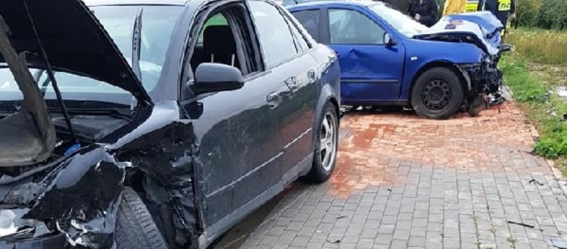 Zderzenie aut w Giżyczkach 