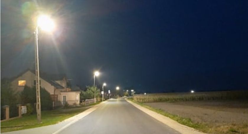 Gmina Rybno - pierwsze widoczne efekty zmodernizowanego oświetlenia ulicznego