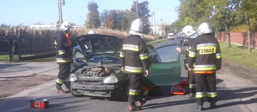 Poranne zdarzenie drogowe w Szymanowie 