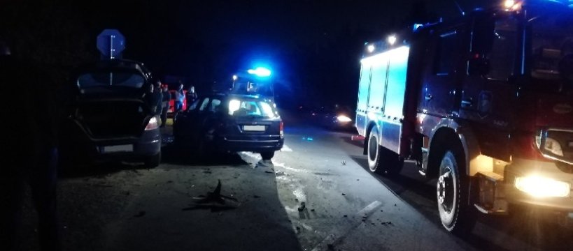 Wypadek na DW575 w miejscowości Nowy Kamion 