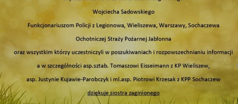 Podziękowania