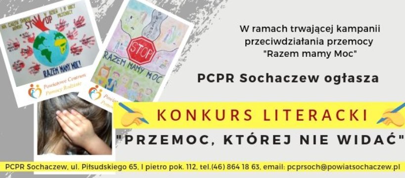 OSTATNIE DNI na składanie prac w konkursie literackim "Przemoc, której nie widać"!!!