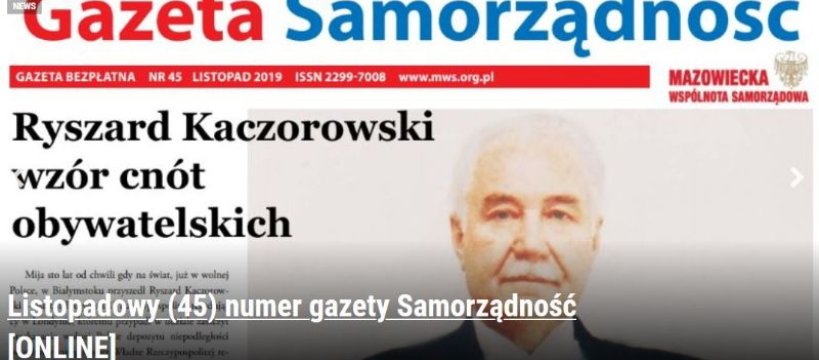 Wspomnienie o Honorowym Obywatelu Sochaczewa.