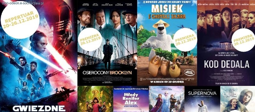 REPERTUAR KINA ODEON NA OKRES 20-26.12.2019 R.