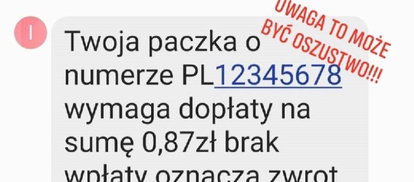 Uwaga na fałszywe linki i sms-y z informacją o niedopłacie
