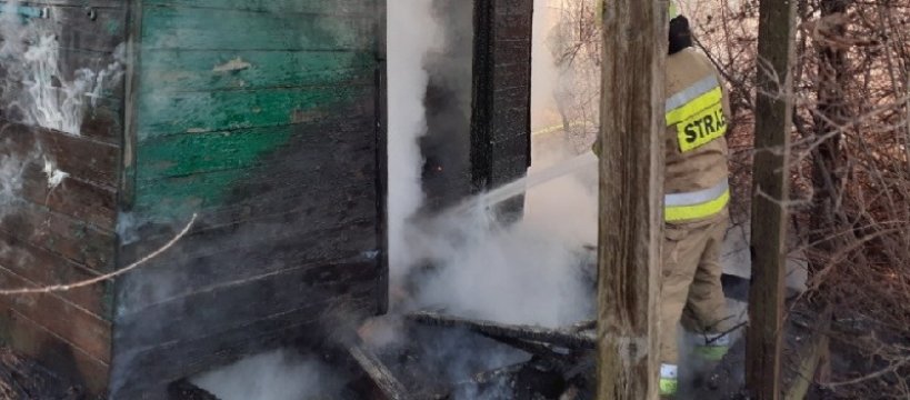 Pożar altanki - dym widoczny był z kilku kilometrów 