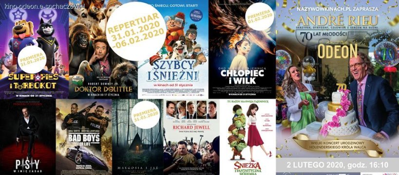 REPERTUAR KINA ODEON NA OKRES 31.01-06.02.2020 R.