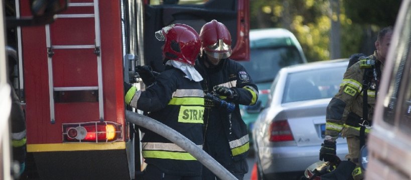 Pożar na terenie dawnego Chemitexu 