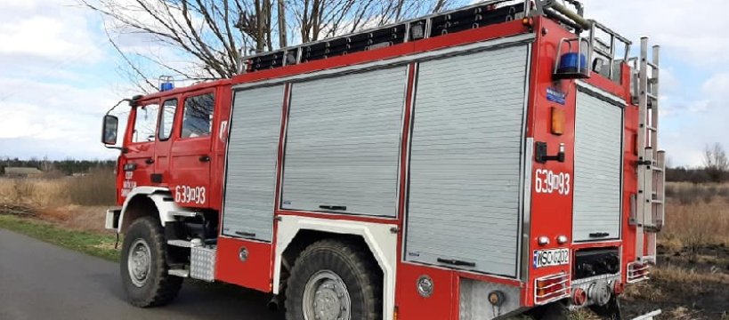 Pożar traw w Lasocinie 