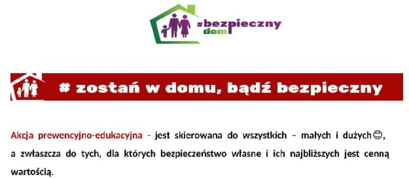 #zostań w domu, bądź bezpieczny