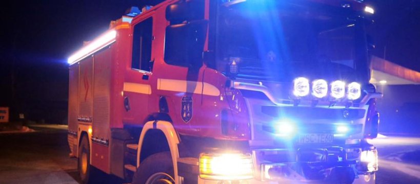  Pożar w domu jednorodzinnym - zapaliła się sadza w kominie