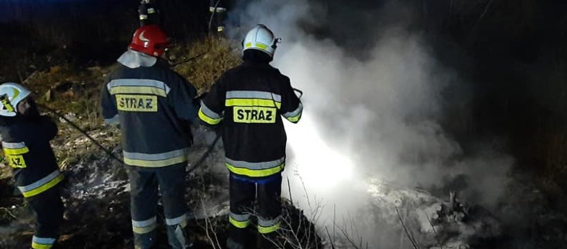 Nocny pożar w Plecewicach 