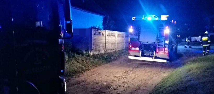 Pożar sklepu w Nowym Kamionie 