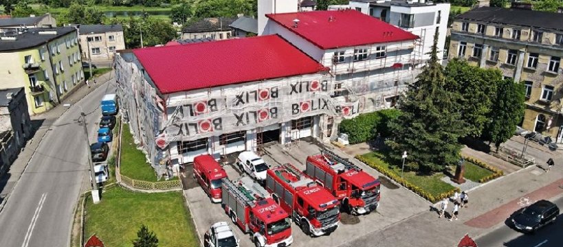 Komenda Straży Pożarnej w Sochaczewie - trwają prace nad rozbudową [foto]