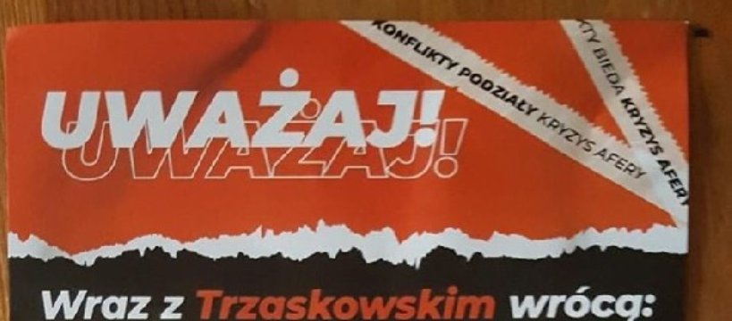 Ulotki dostarczane przez Pocztę Polską - oczernianie jednego z kandydatów?
