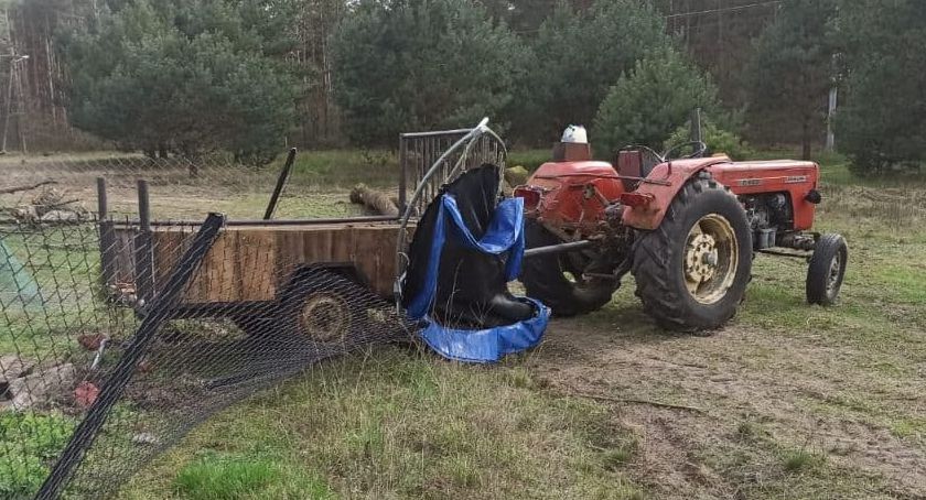 Gmina Iłów – ciągnik uderzył w 35-latka