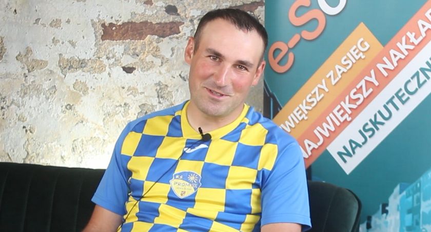 Rafał Muras trener Promyka Nowa Sucha, nauczyciel WF-u z Kozłowa Biskupiego