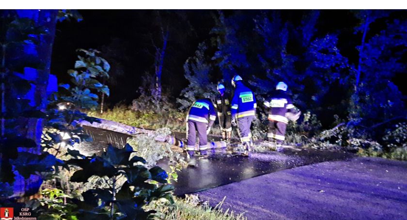 Burza w powiecie - strażacy usuwają skutki nawałnicy z 14/15 lipca
