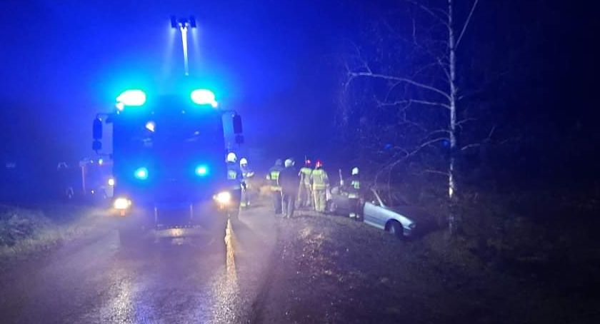 Nocny wypadek w Młodzieszynie 