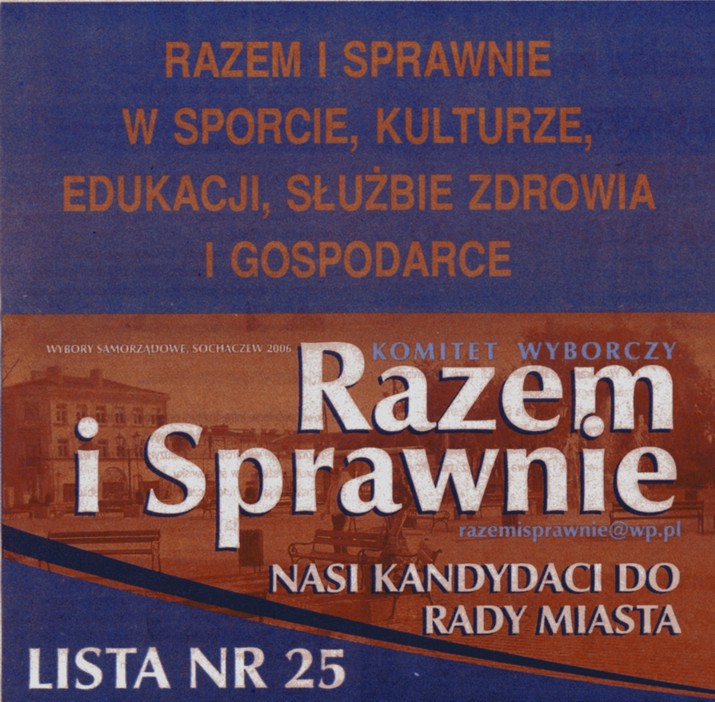 Razem i Sprawnie - kandydaci do Rady Miejskiej w Sochaczewie