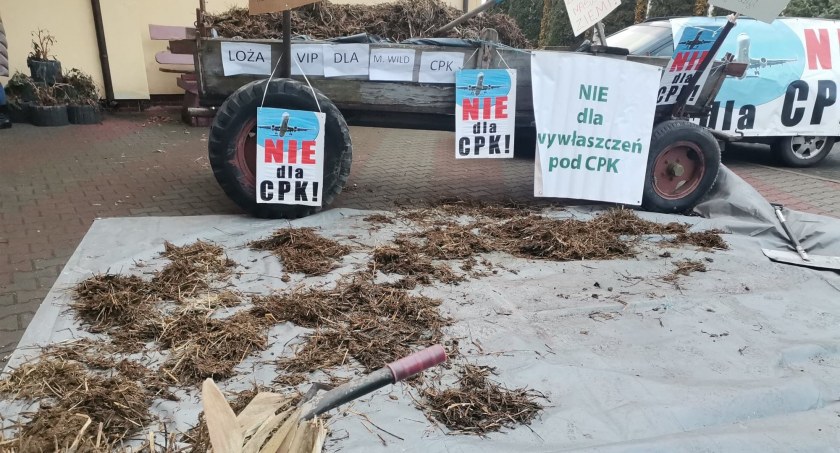 Nie dla CPK - demonstracja w Teresinie 25 lutego