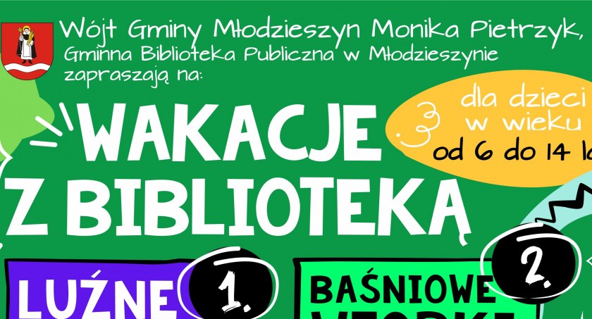 WAKACJE Z BIBLIOTEKĄ W MŁODZIESZYNIE
