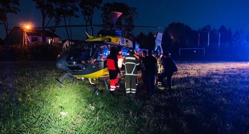Wypadek z udziałem dziecka - na miejscu LPR [FOTO]