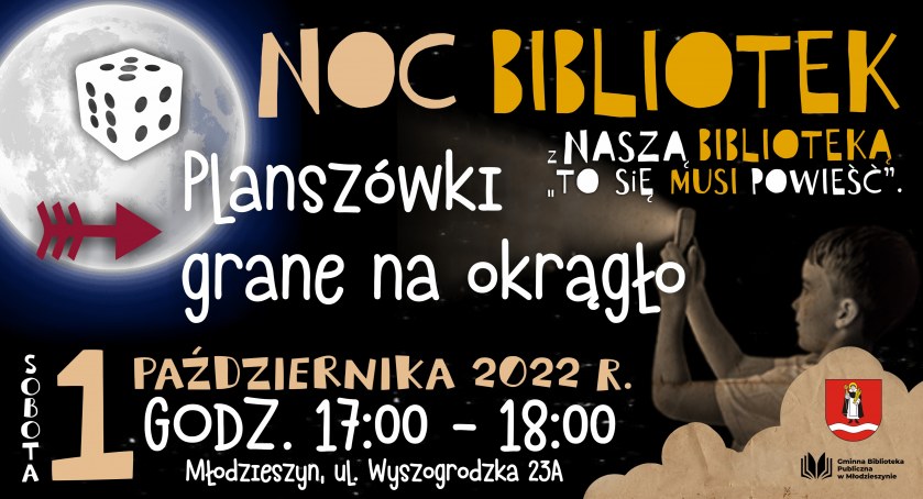 Noc Bibliotek w Młodzieszynie: Planszówki grane na okrągło