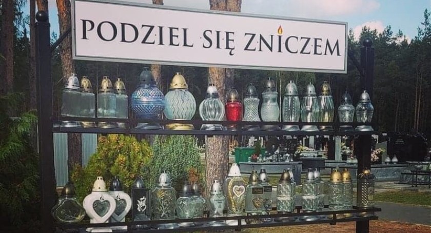 Cmentarz na Wypalenisku - znicze do wymiany