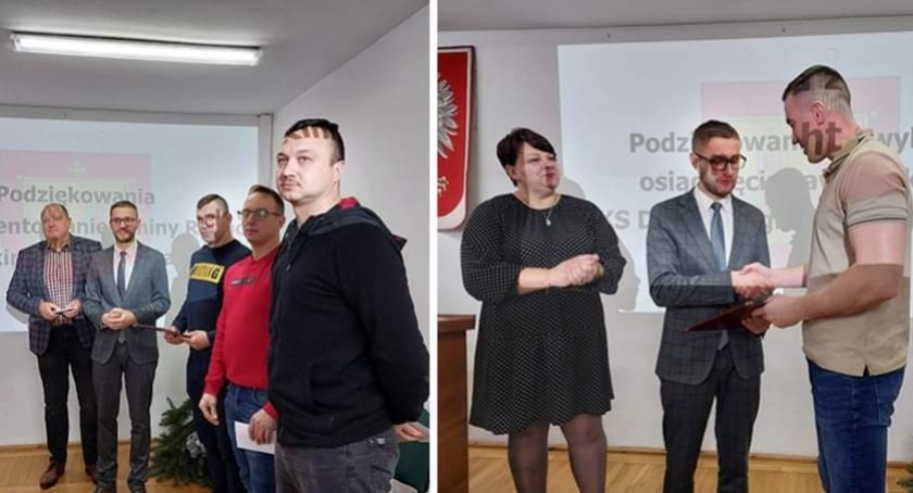 Gmina Rybno: Uroczyste podziękowania dla strażaków z OSP oraz Bartłomieja Dragańskiego podczas sesji