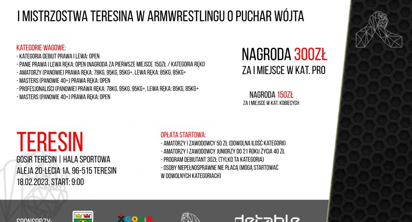 I Mistrzostwa Teresina w Armwrestlingu o Puchar Wójta... czyli siłowanie na rękę