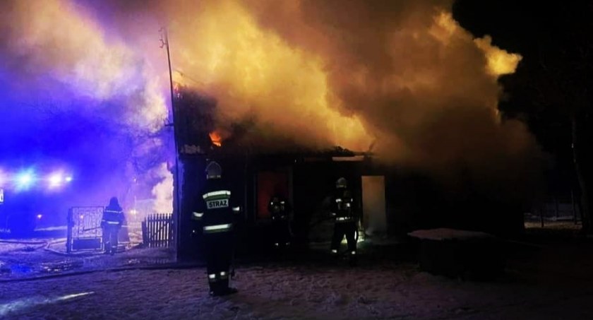 Pożar w Kamionie Podgórnym - płonął dom mieszkalny