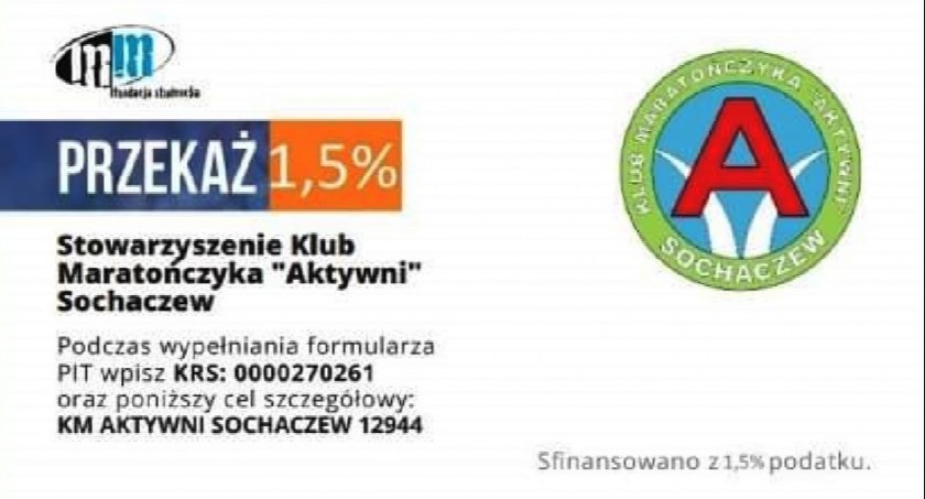 Przekaż 1,5% podatku na KM Aktywni Sochaczew