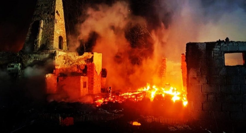 Pożar w Pieczyskach Iłowskich