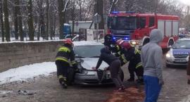 Trudne warunki drogowe - wypadek na Polnej