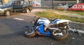 Poważny wypadek z udziałem motocykla 