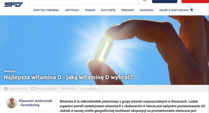 Dlaczego witamina D jest tak dla nas ważna i czym kierować się przy wyborze najlepszego suplementu z witaminą D?