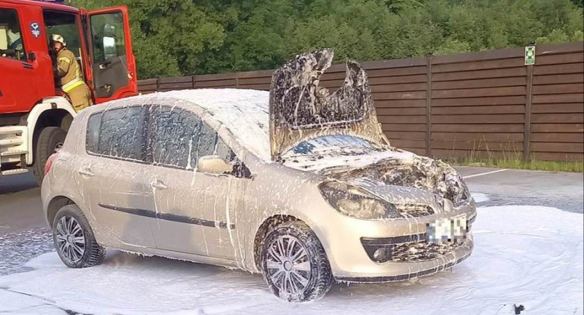 Bystra Podhalańska: Renault w płomieniach 