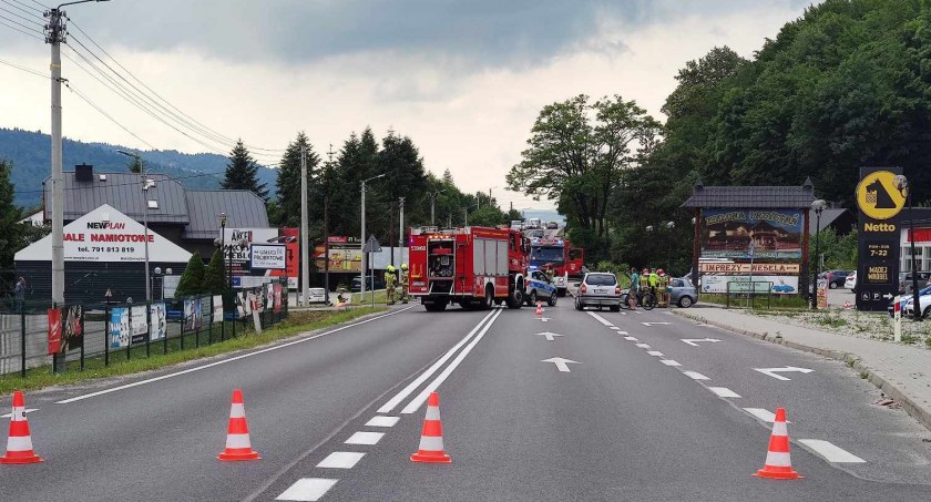 Kolizja na DK 28 w Makowie