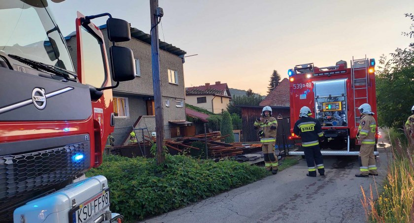 Zembrzyce: Wieczorny pożar 