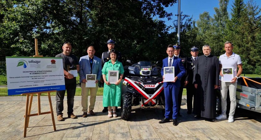 Druhowie z Zembrzyc uroczyście powitali quada 