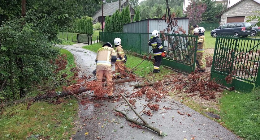 Burza w powiecie suskim: 26 interwencji straży pożarnej