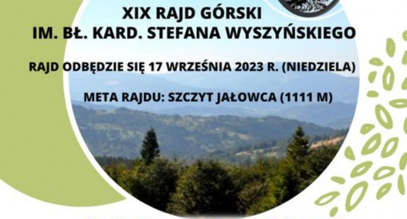 Zaproszenie na XIX Rajd Górski im. bł. kard. Stefana Wyszyńskiego