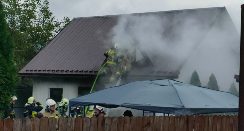 Pożar garażu w Bystrej Podhalańskiej