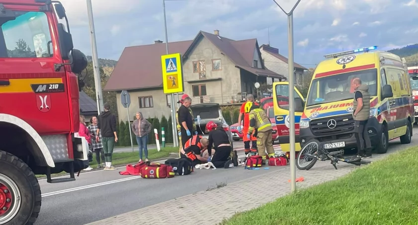 Stryszawa: Potrącenie rowerzysty 