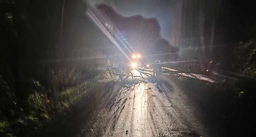 Strażacy z Powiatu Suskiego na straży bezpieczeństwa podczas przejścia cyklonu Ciaran