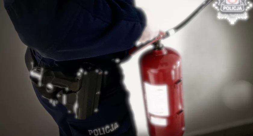Zdecydowana reakcja policjantów zapobiegła rozprzestrzenianiu się pożaru